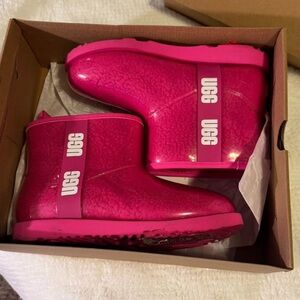 UGG Kids Vibrant Pink Rain Boots